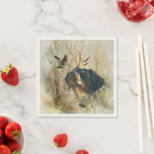 Brittany Spaniel and woodcock Napkin