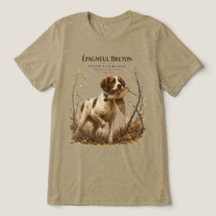 Brittany Spaniel and woodcock Tri-Blend Shirt
