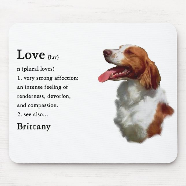Brittany Spaniel Art Gifts Mouse Pad (Front)