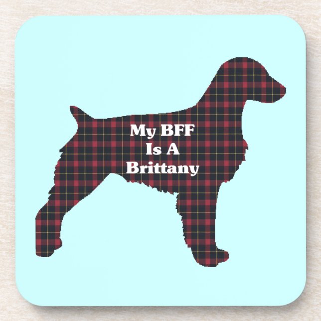 Brittany Spaniel BFF Coaster (Front)