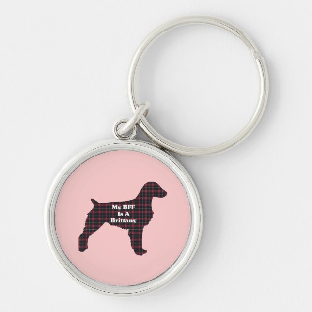 Brittany Spaniel BFF Key Ring (Front)