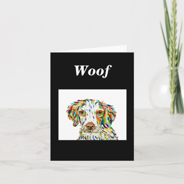 Brittany Spaniel Blank Note Card (Front)