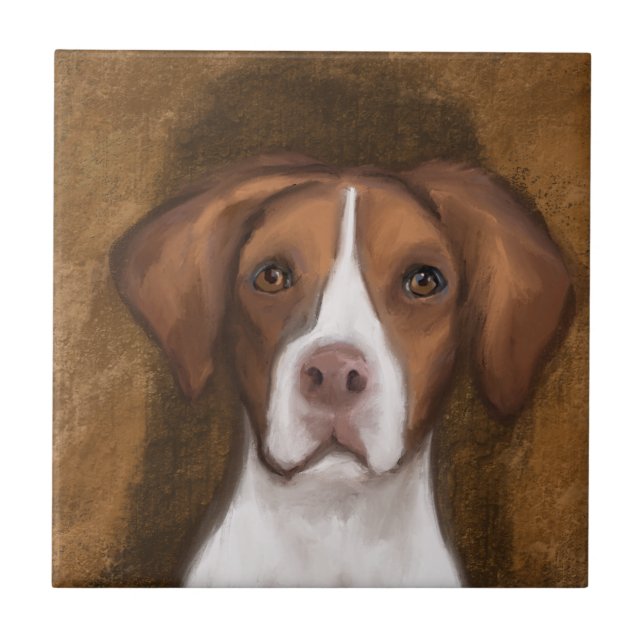 Brittany  Spaniel  Ceramic Tile (Front)
