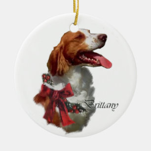 Brittany Spaniel Christmas Gifts Ornament