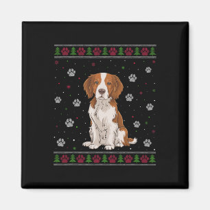 Brittany Spaniel Christmas Sweater Xmas Pet Animal Magnet