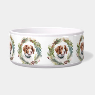 Brittany Spaniel Christmas Wreath Festive Pup