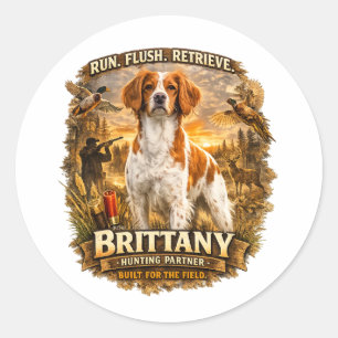 Brittany Spaniel Classic Round Sticker