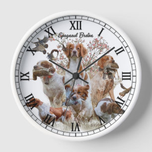 Brittany Spaniel Clock