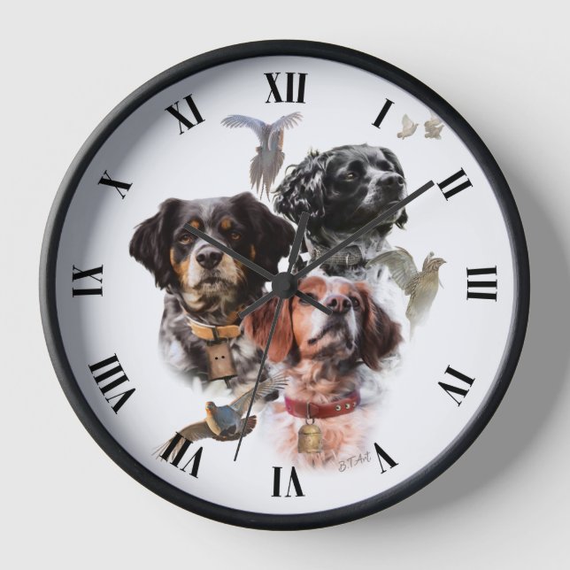 Brittany Spaniel Clock (Front)