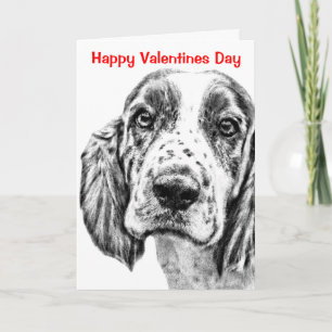 BRITTANY SPANIEL - Custom Valentines Day Card