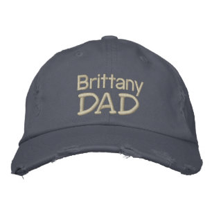 Brittany Spaniel Dad Gifts Embroidered Hat