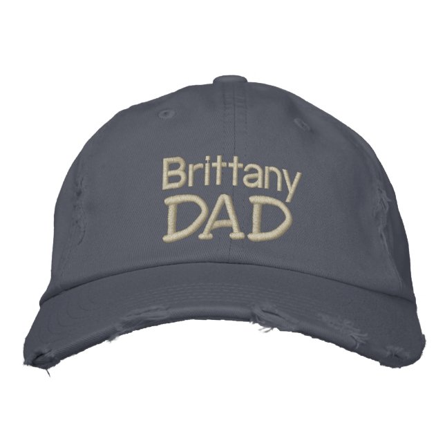 Brittany Spaniel Dad Gifts Embroidered Hat (Front)