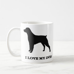 Brittany Spaniel Dog Breed Silhouettes Custom Coffee Mug