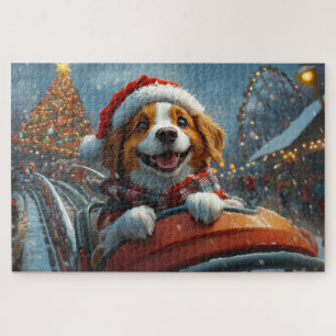 Brittany Spaniel Dog Christmas Jigsaw Puzzle