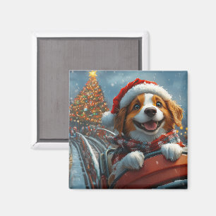 Brittany Spaniel Dog Christmas Magnet