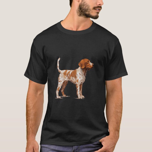 Brittany Spaniel Dog For Brittany Dog Lovers And O T-Shirt (Front)