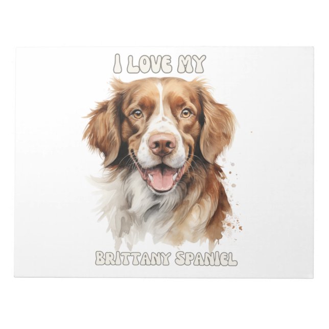 Brittany Spaniel Dog-inspired notepad (Front)