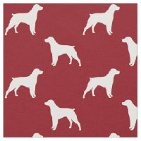Brittany Spaniel Dog Silhouettes Red and White