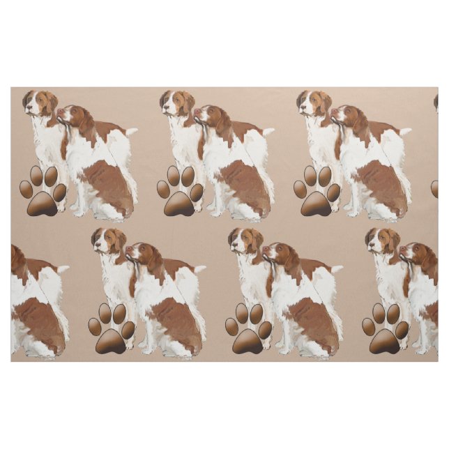 Brittany Spaniel fabric (Fat Quarter)