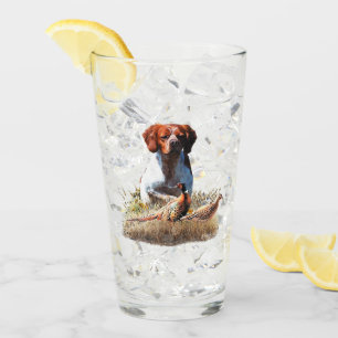 Brittany Spaniel – Field, Focus, Pheasant , Art Glass