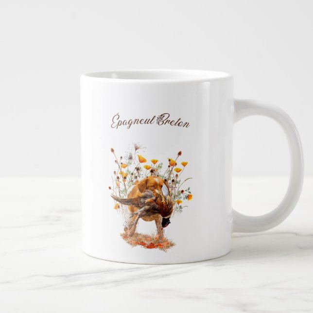 Brittany Spaniel, Hunting Pheasant Coffee Mug (Right)