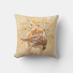 Brittany Spaniel, Hunting Pheasant Coffee Mug T-Sh Cushion