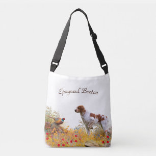 Brittany Spaniel, Hunting Pheasant   Crossbody Bag