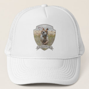 Brittany Spaniel hunting quail , Art Trucker Hat