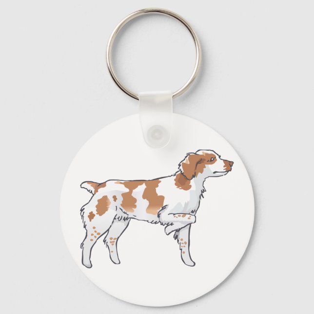 Brittany Spaniel Key Ring (Front)