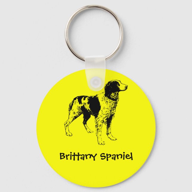 Brittany Spaniel Key Ring (Front)