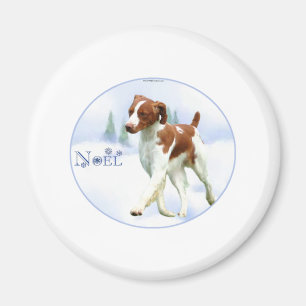Brittany Spaniel Noel Magnet