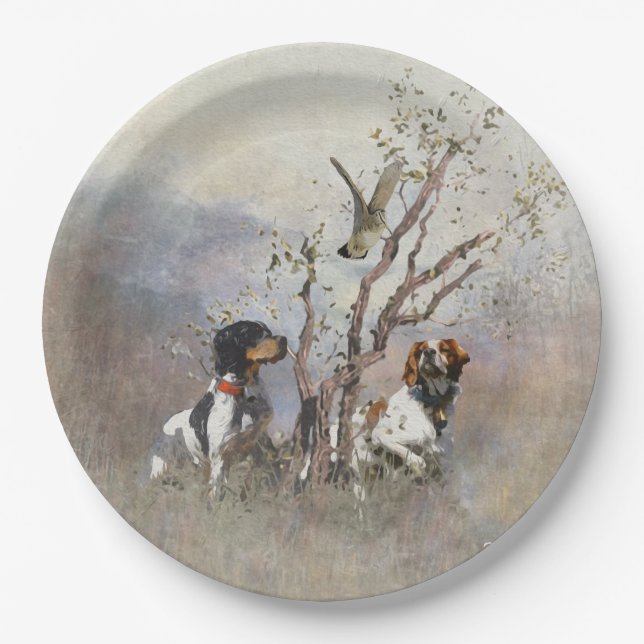 Brittany Spaniel Paper Plate (Front)