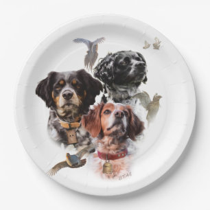 Brittany Spaniel Paper Plate