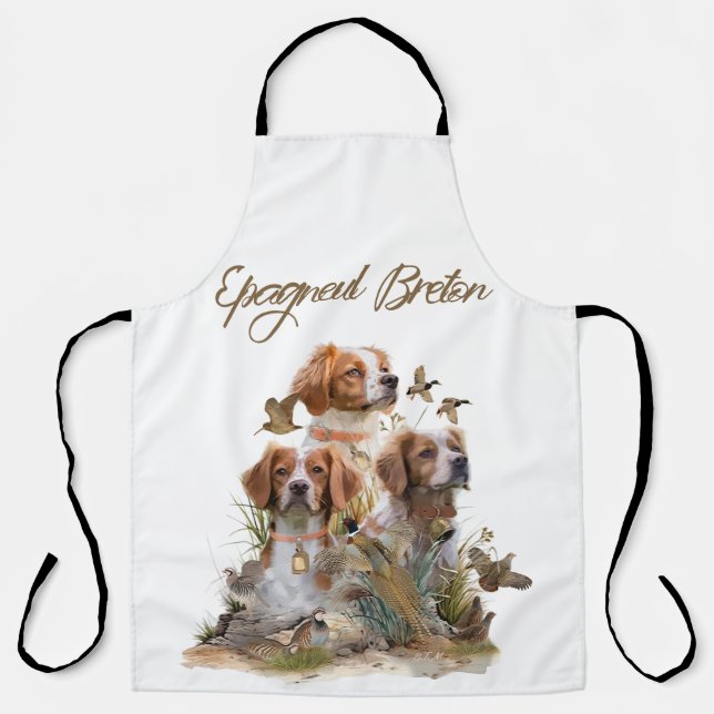 Brittany Spaniel , Passion for Birds Apron (Front)
