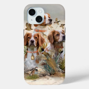 Brittany Spaniel , Passion for Birds iPhone 15 Case