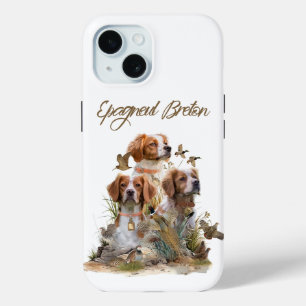Brittany Spaniel , Passion for Birds iPhone 15 Case