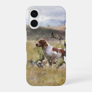 Brittany Spaniel , Passion for Birds iPhone 16 Case