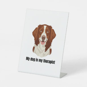 Brittany Spaniel Pedestal Sign