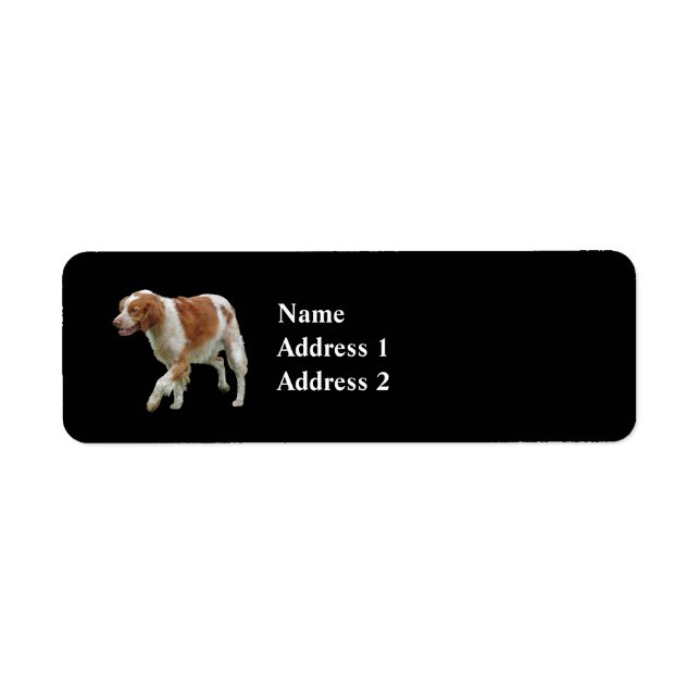 Brittany Spaniel Return Address Label (Front)
