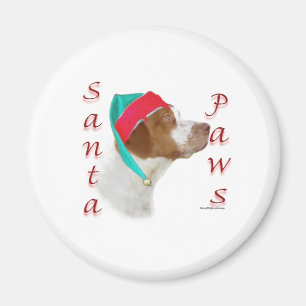Brittany Spaniel Santa Paws Magnet