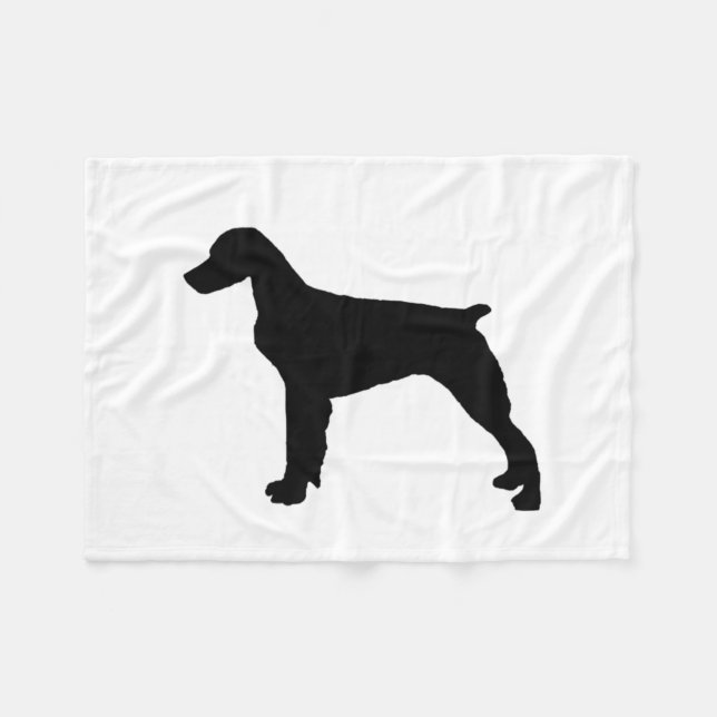 Brittany Spaniel Silhouette Love Dogs Silhouette Fleece Blanket (Front (Horizontal))