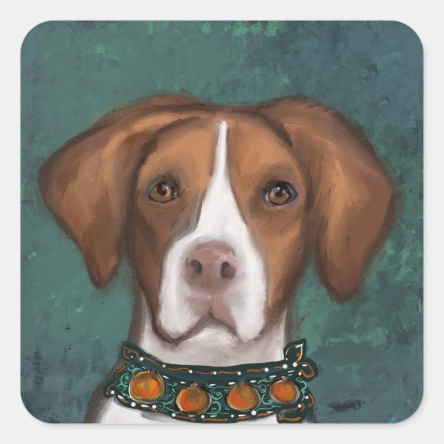 Brittany  Spaniel  Square Sticker (Front)