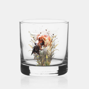 Brittany Spaniel Whiskey Glass