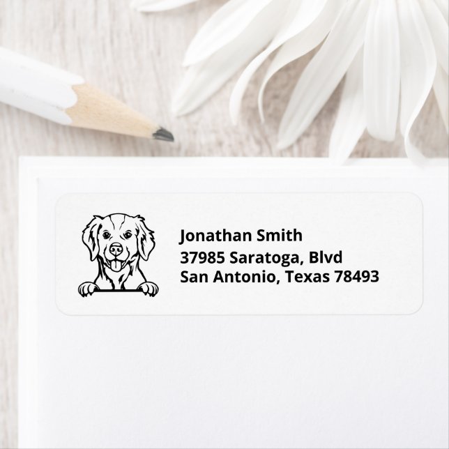 BRITTANY SPANIEL with Image on Return Address Return Address Label (Insitu)