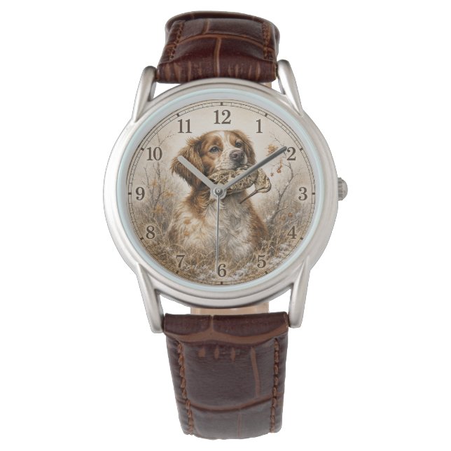 Brittany Spaniel & Woodcock Hunt Watch (Front)