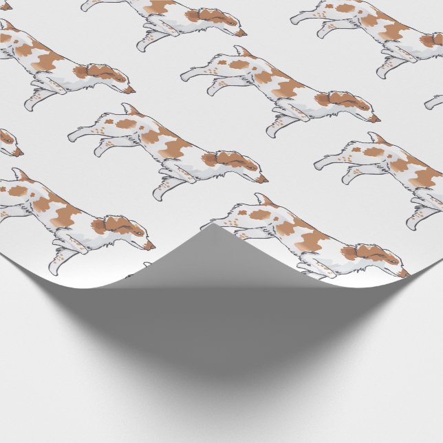 Brittany Spaniel Wrapping Paper (Corner)