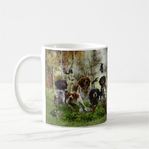  Brittany Spaniels,   Bird Hunting     Coffee Mug