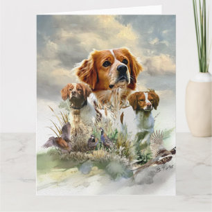 Brittany Spaniels , French Brittany , Bird dog  Card