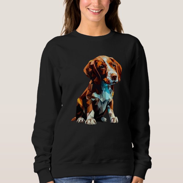 Brittany Springer Puppy Dog Pop Art Sweatshirt (Front)