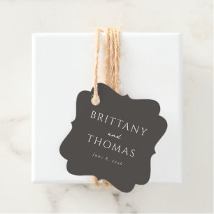 Brittany Thomas Elegant Serif Gray Minimalist Favour Tags